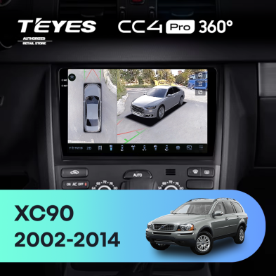 Штатная магнитола Teyes CC4 Pro 360 12/256 Volvo XC90 (2007-2014) F2 (комплект для установки нижней части)