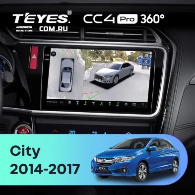 Штатная магнитола Teyes CC4 Pro 360 12/256 Honda City (2014-2017) Тип-A