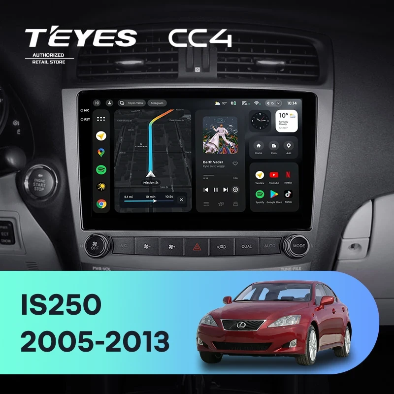 Штатная магнитола Teyes CC4 8/128 Lexus IS250 XE20 (2005-2013)