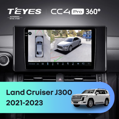 Штатная магнитола Teyes CC4 Pro 360 8/128 Toyota Land Cruiser 300 (2021-2023)