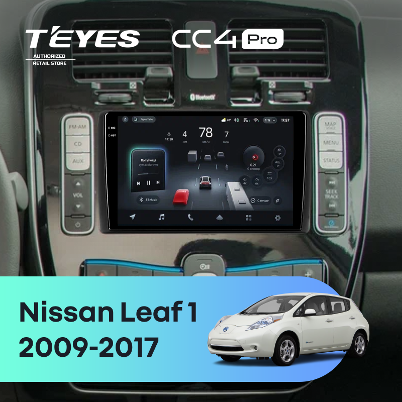Штатная магнитола Teyes CC4 Pro 8/128 Nissan Leaf 1 (2009-2017)